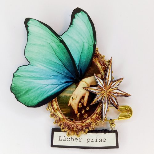 Broche "médaillon lâcher prise"
