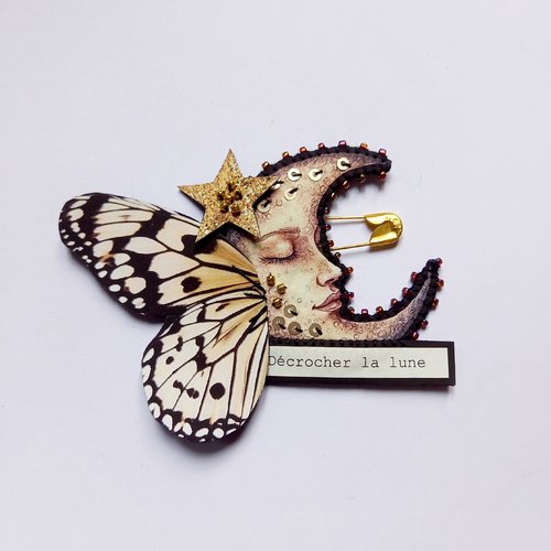 Broche "décrocher la lune"