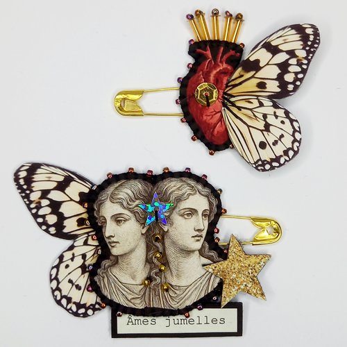 Broches "âmes jumelles"