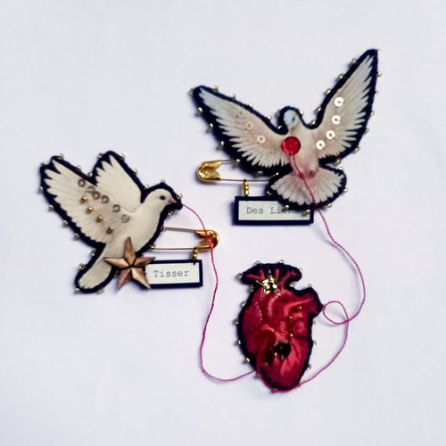 Broche "tisser des liens"