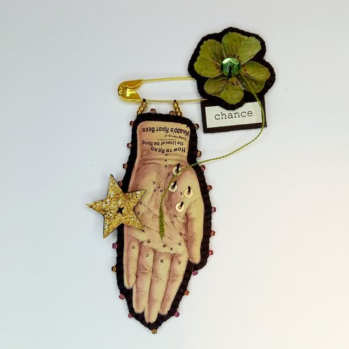 Broche "ligne de chance"