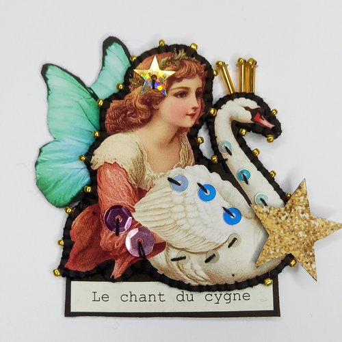 Broche "chant du cygne"