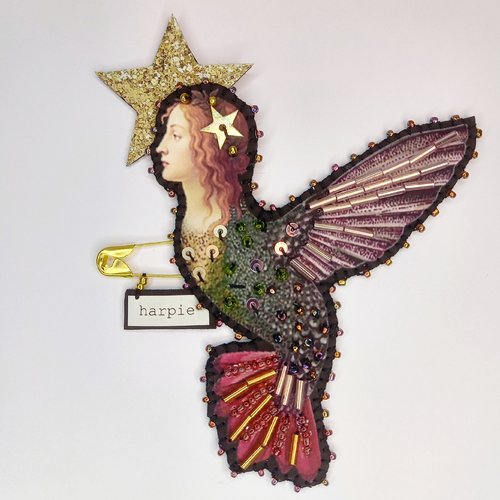 Broche "grande harpie"