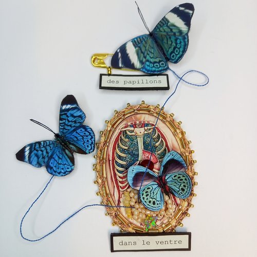 Broche " des papillons dans le ventre"