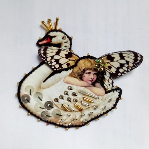 Broche "cygne"