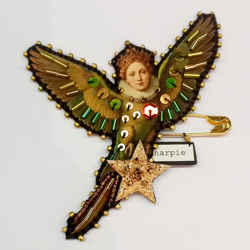 Broche "grande harpie"