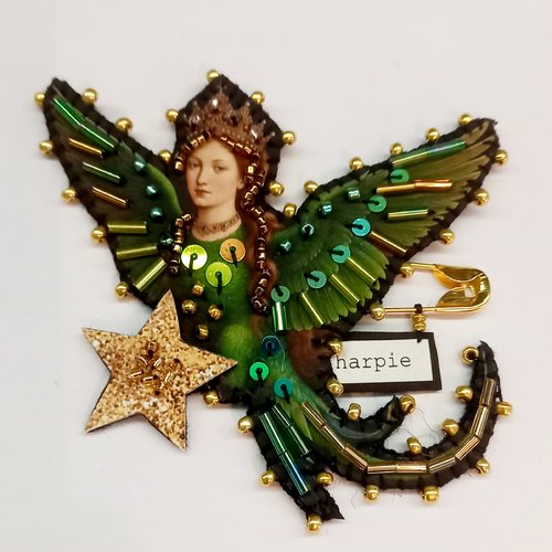 Broche "grande harpie"