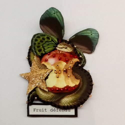 Broche "fruit défendu"