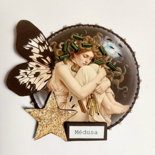 Broche "dans ma bulle-medusa"