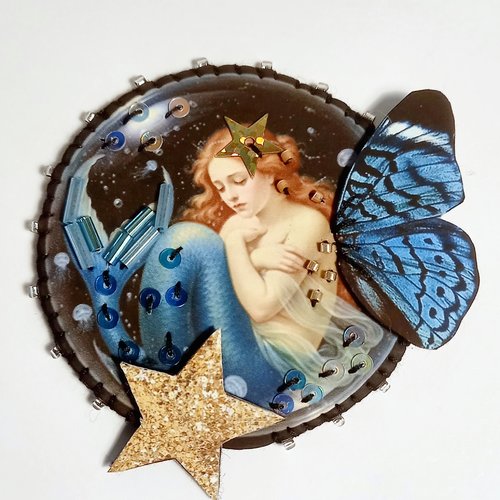 Broche "dans ma bulle-sirène"