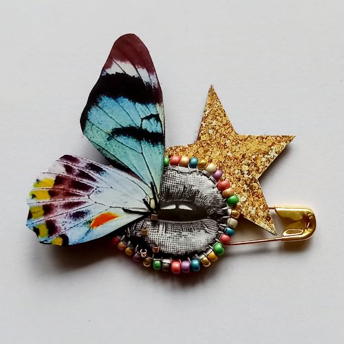 Broche "baiser volé"