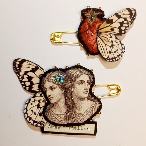 Broches "ámes jumelles"