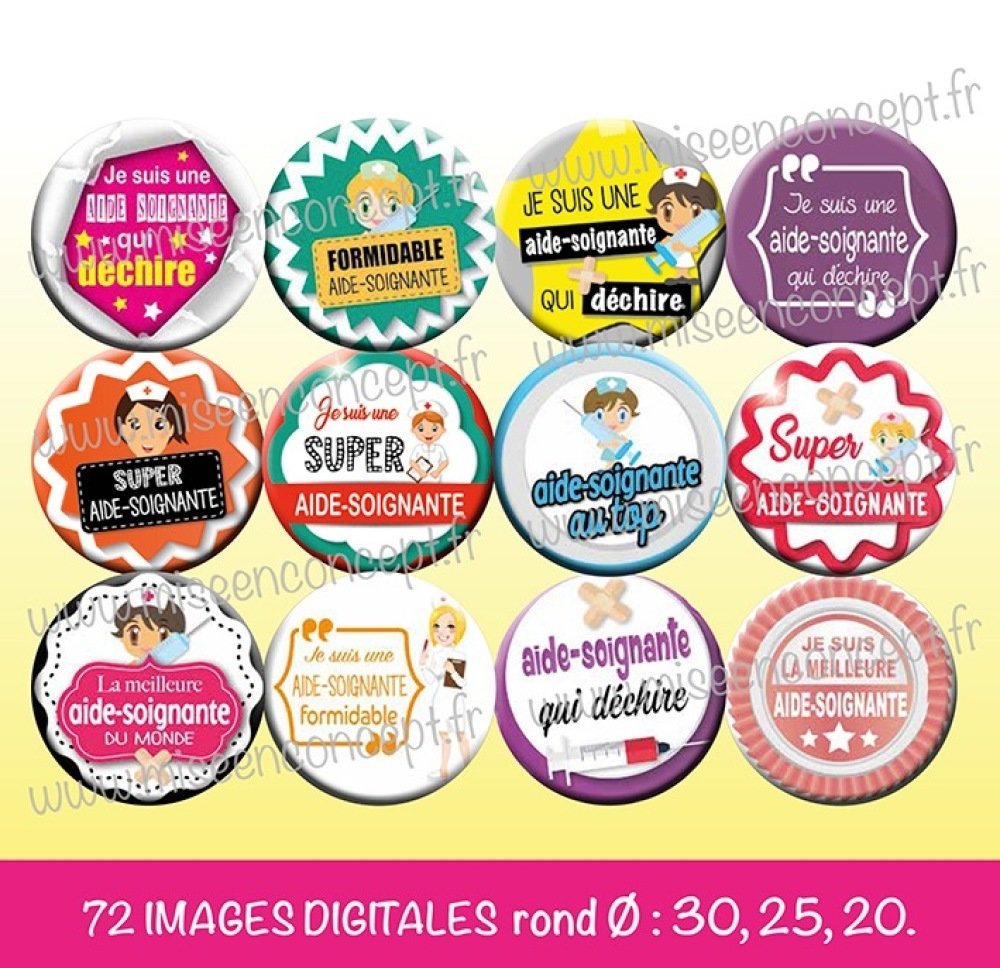 72 Images Digitales Aide Soignante Rond Images Cabochons Sante Medical Infirmiere Bijoux Badge Magnet Planche D Images A Imprimer Images Rondes Un Grand Marche