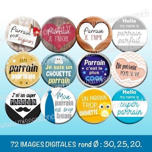 72 Images Digitales Parrain Rond Images Cabochons Bebe Naissance Marraine Filleule Maman Papa Bijoux Scrapbooking Porte Cles Magnet Images Rondes Un Grand Marche