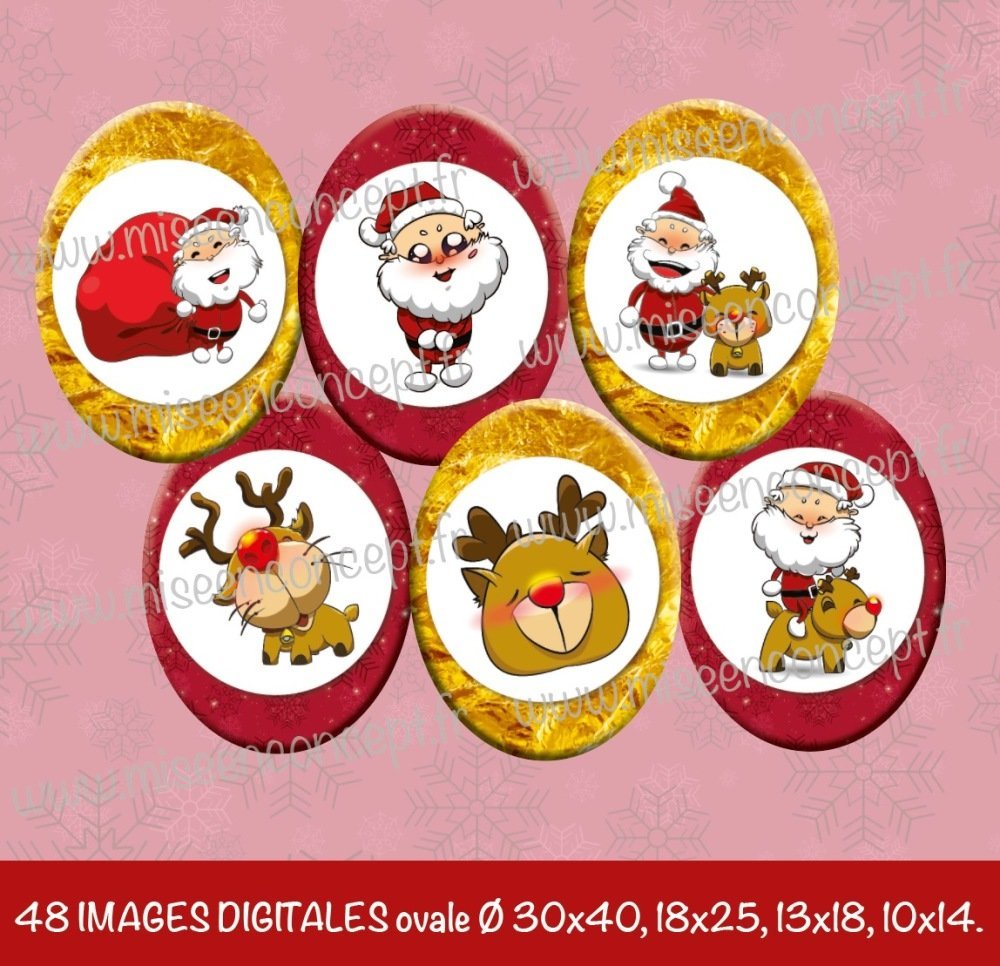 48 Images Digitales Drôle De Père Noël Ovale Images Cabochons Joyeux Noël Père Noël Bijoux Images Ovales