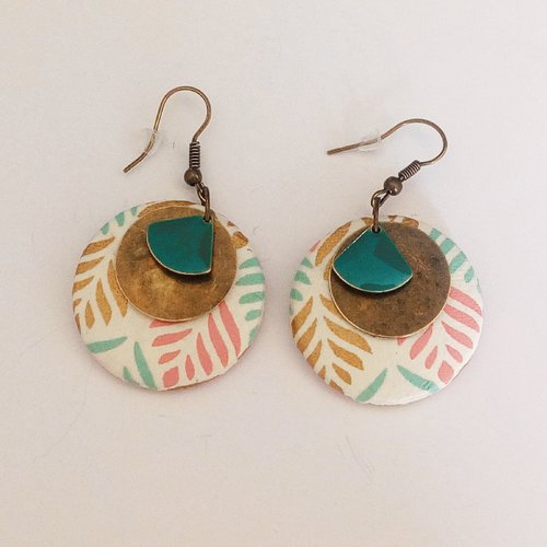 Boucles d'oreilles jaipur soft pastel #2