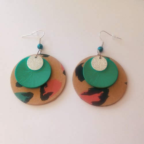 Boucles d'oreilles léopard mint