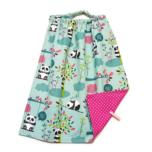 Serviette de table enfant cantine maternelle, motifs petits pandas