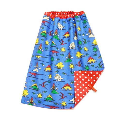 Serviette de table enfant avec élastique pour la cantine maternelle, motifs petits dinosaures