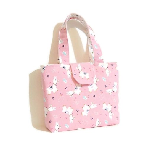 Sac enfant, cabas fillette,  motifs petits alpagas