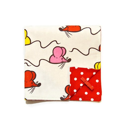 Serviette de table enfant maternelle ou primaire, motifs petites souris