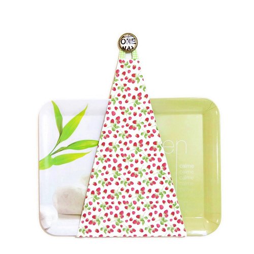 Range plateau mural pour plateau rectangulaire, motifs petites framboises