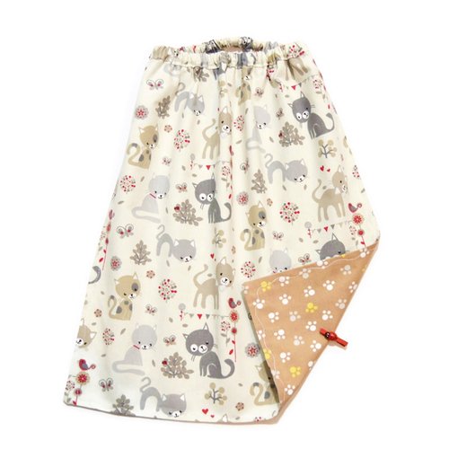 Serviette de cantine enfant, avec élastique, motifs petits chats