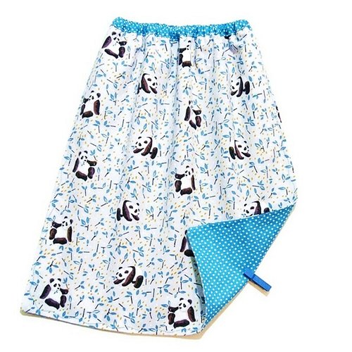 Serviette de table enfant avec élastique, pour la cantine maternelle, motifs petits pandas