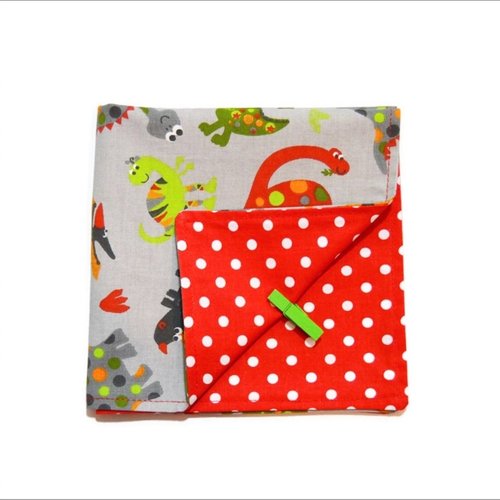 Serviette de table enfant motifs petits dinosaures, pour la cantine ou la maison