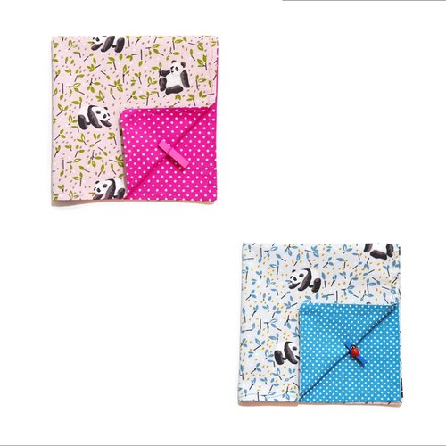 Serviette de table enfant motifs petits pandas