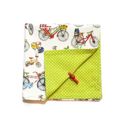 Serviette de table enfant doublée, pour la cantine, la maison, motifs jolis vélos