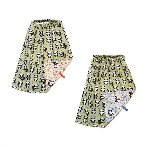 Serviette de cantine enfant avec élastique, pour la maternelle, la crèche, motifs petits pandas