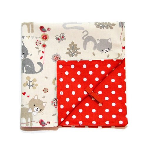 Serviette de table enfant maternelle ou primaire, motifs petits chats
