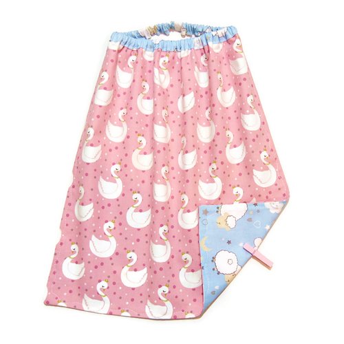 Serviette de cantine avec élastique motifs jolis cygnes