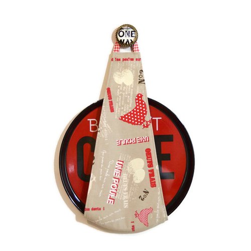 Range plateau mural pour plateau rond, motifs poules