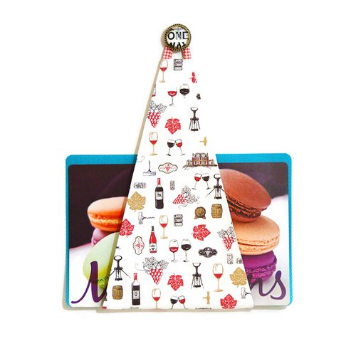 Range plateau mural cuisine pour plateau rectangulaire, motifs sur le thème du vin.