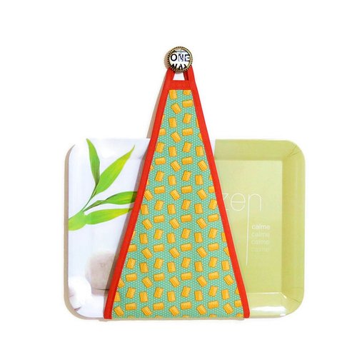 Range plateau mural pour plateau de service rectangulaire, motifs petits gâteaux