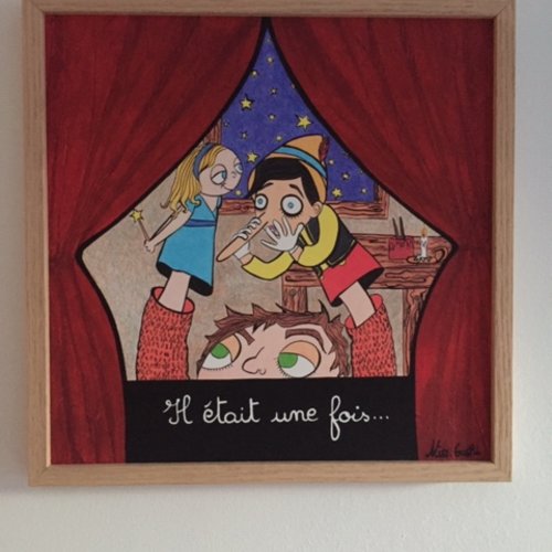 Pinocchio d'après création original sur le thème des contes.