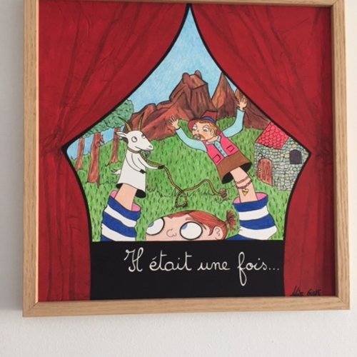 La chèvre de mr seguin d'après création original sur le thème des contes.