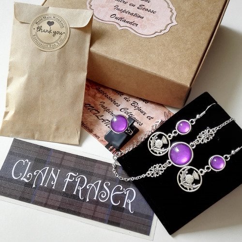 Miss box claire en ecosse inspiration outlander violet argenté féérique idée cadeau miss perles