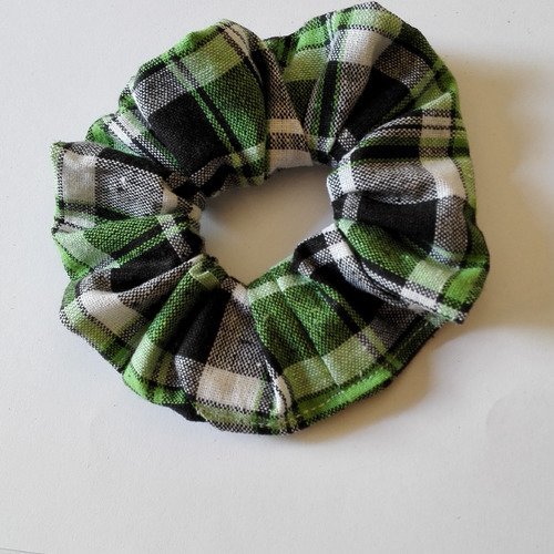 Chouchou outlander scrunchie ecosse tissu écossais tartan élastique à cheveux vert idée cadeau féérique