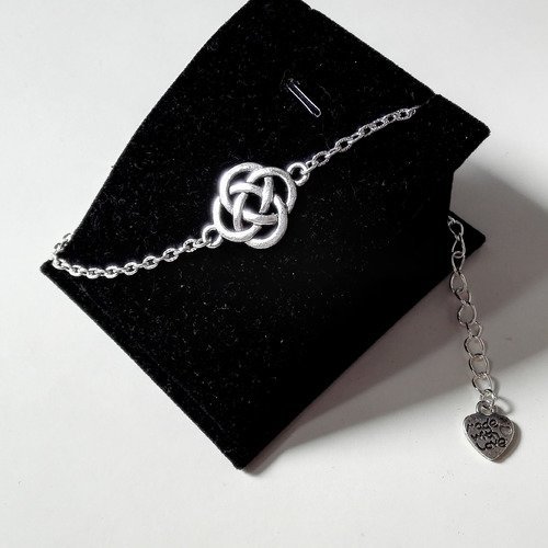 Bracelet brianna noeuds celtiques outlander argenté féérique sassenach ecosse idée cadeau miss perles
