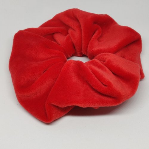 Chouchou scrunchies tissu velours rouge féérique élastique à cheveux  idée cadeau féérique 