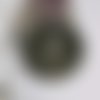 Collier cabochon capsule nespresso verts  avec menotte - thème 50 nuances de grey fifty shades