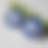 Boucles d'oreilles recyclées capsules de café bleues papillons argentés boheme bijou écologique bijou recyclé idée cadeau fe