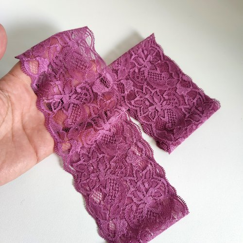 Bandeau en dentelle élastique pour cheveux rose ancien pour femme fait main coiffure vintage