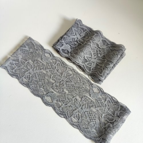 Bandeau en dentelle élastique pour cheveux gris pour femme fait main coiffure vintage