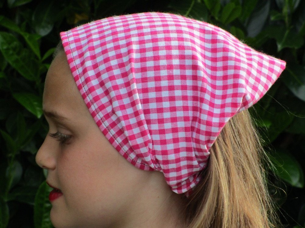 Fichu Foulard En Coton Vichy Rose Blanc Pour Fille Un Grand Marche