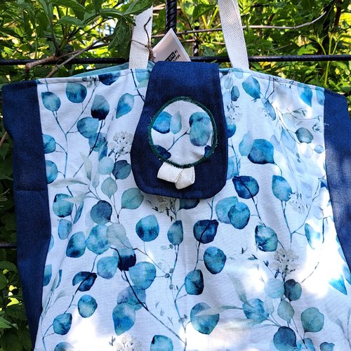 Sac cabas doublé et poche intérieure à fermeture