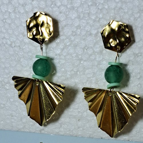 Boucles d'oreille géométrique en acier inoxydable